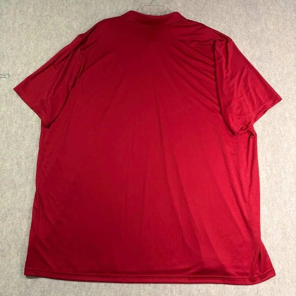 Adidas Polo Shirt Mens 4XLT Red Polyester Athletic AeroReady Golf Classic NEW